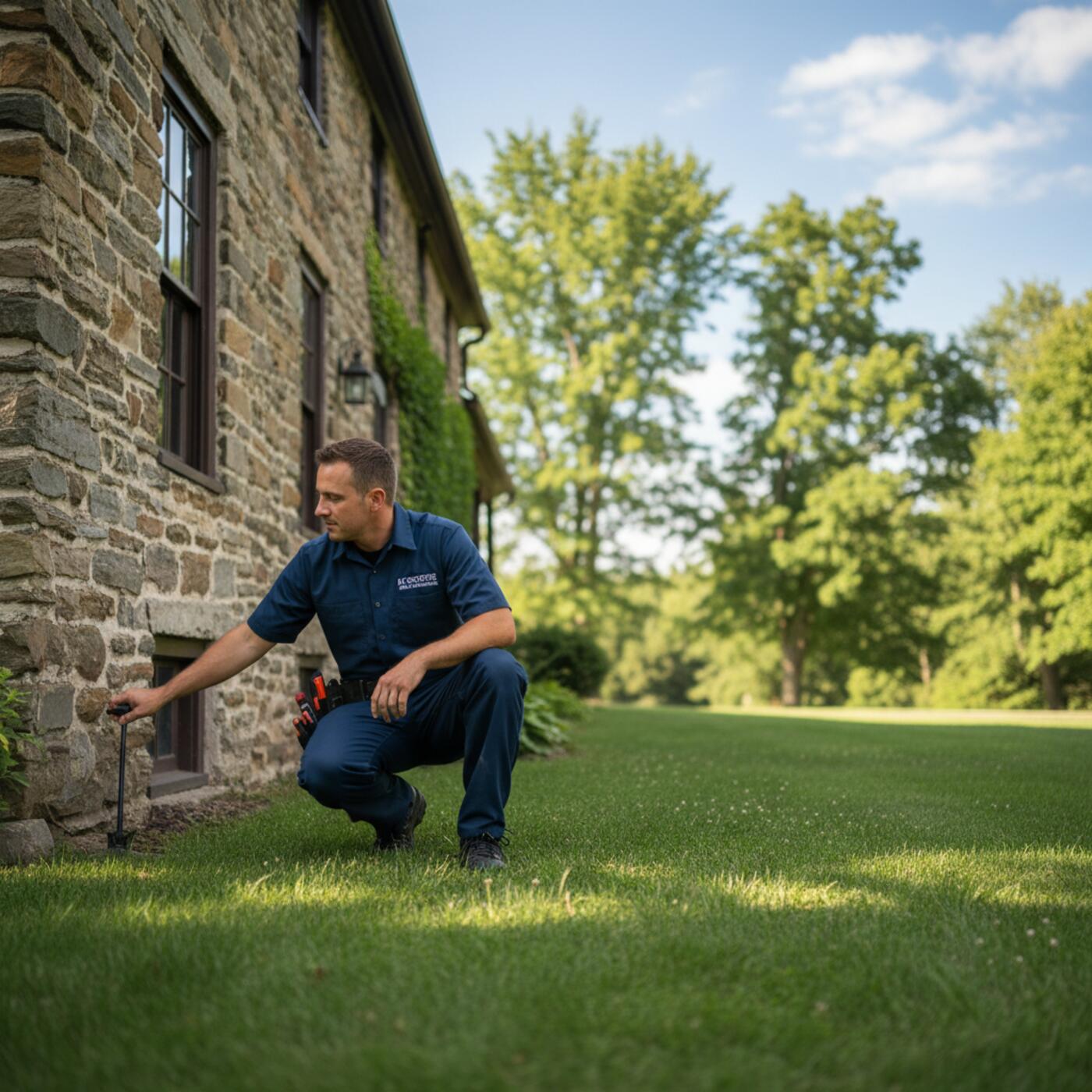 Professional pest control inspection